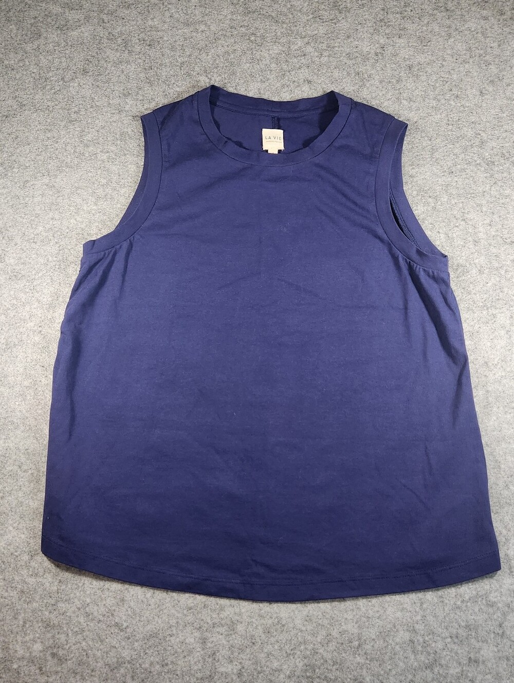 Rebecca Taylor Cotton Navy Sleeveless Tank With Floral Back Small